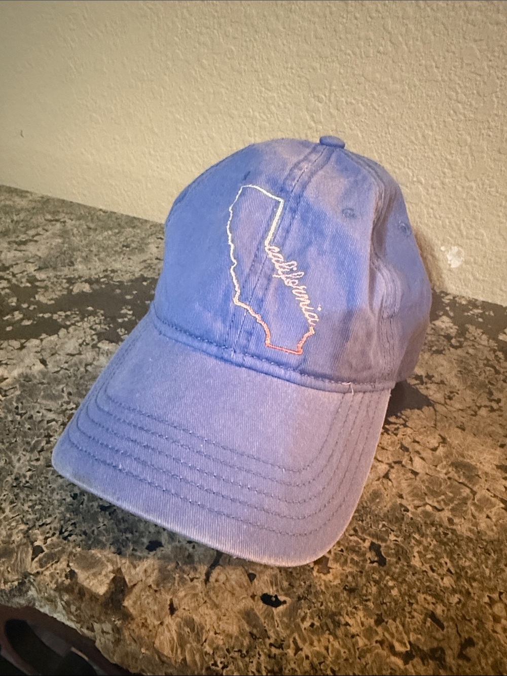 Purple California Embroidered Cotton Baseball Cap
